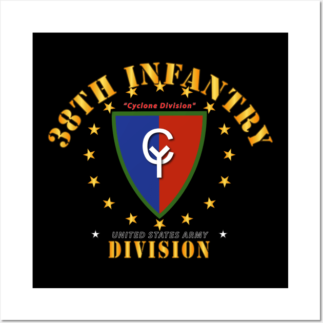 38th Infantry Division -Cyclone Div V1 Wall Art by twix123844